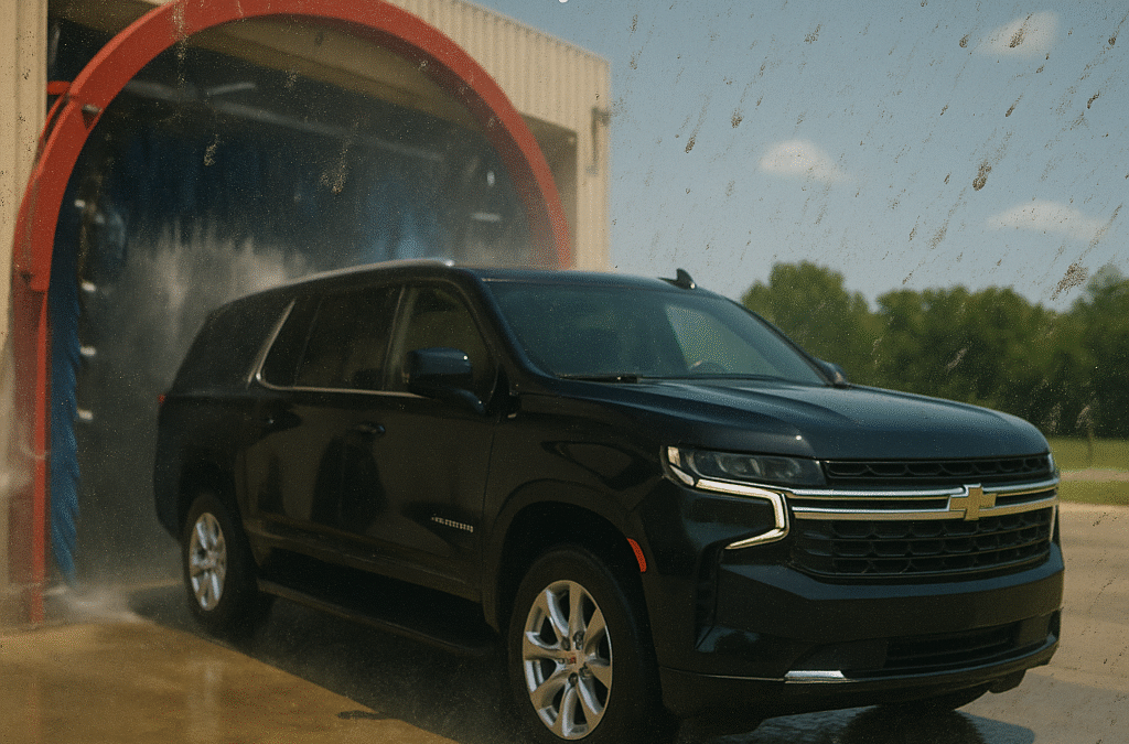 Just Another Car on the Road: Dirty Windshield.