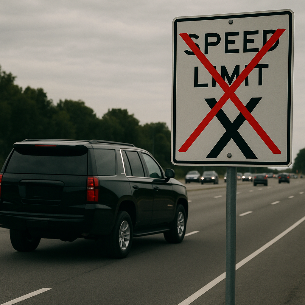 Just Another Car on the Road: No Speed Limit.